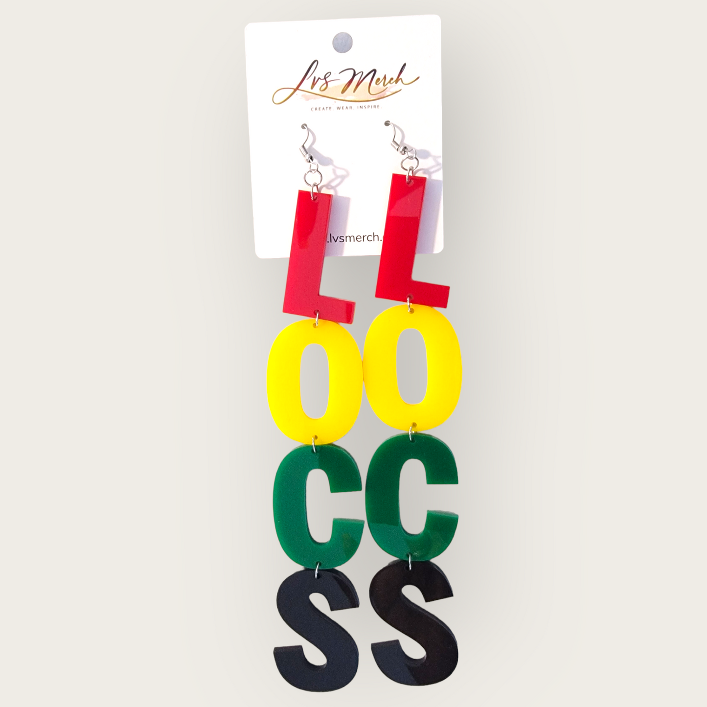 LVS Merch Afrocentric Colored Arylic Loc Earrings